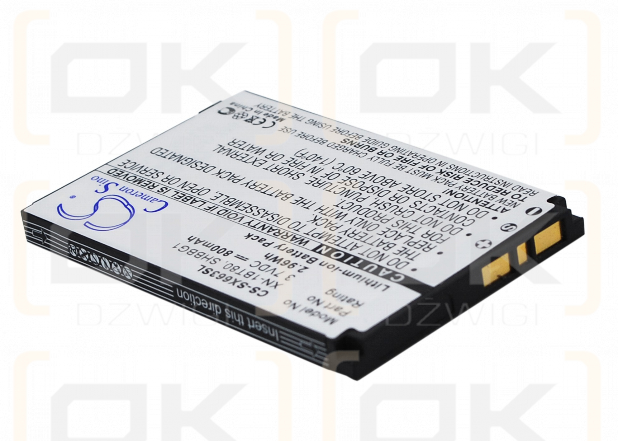 Bateria zamienna do Sharp 941SH / XN-1BT80 800 mAh Li-ion 3.7 V (Cameron Sino)