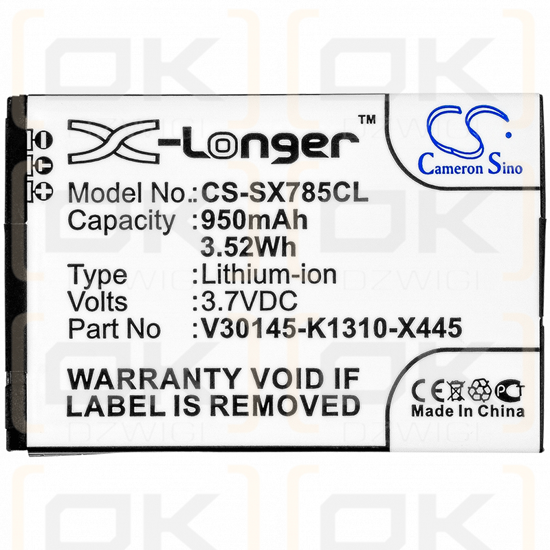 Siemens L30250-F600-C230 / V30145-K1310K-X444 950mAh Li-ion 3.7V (Cameron Sino)