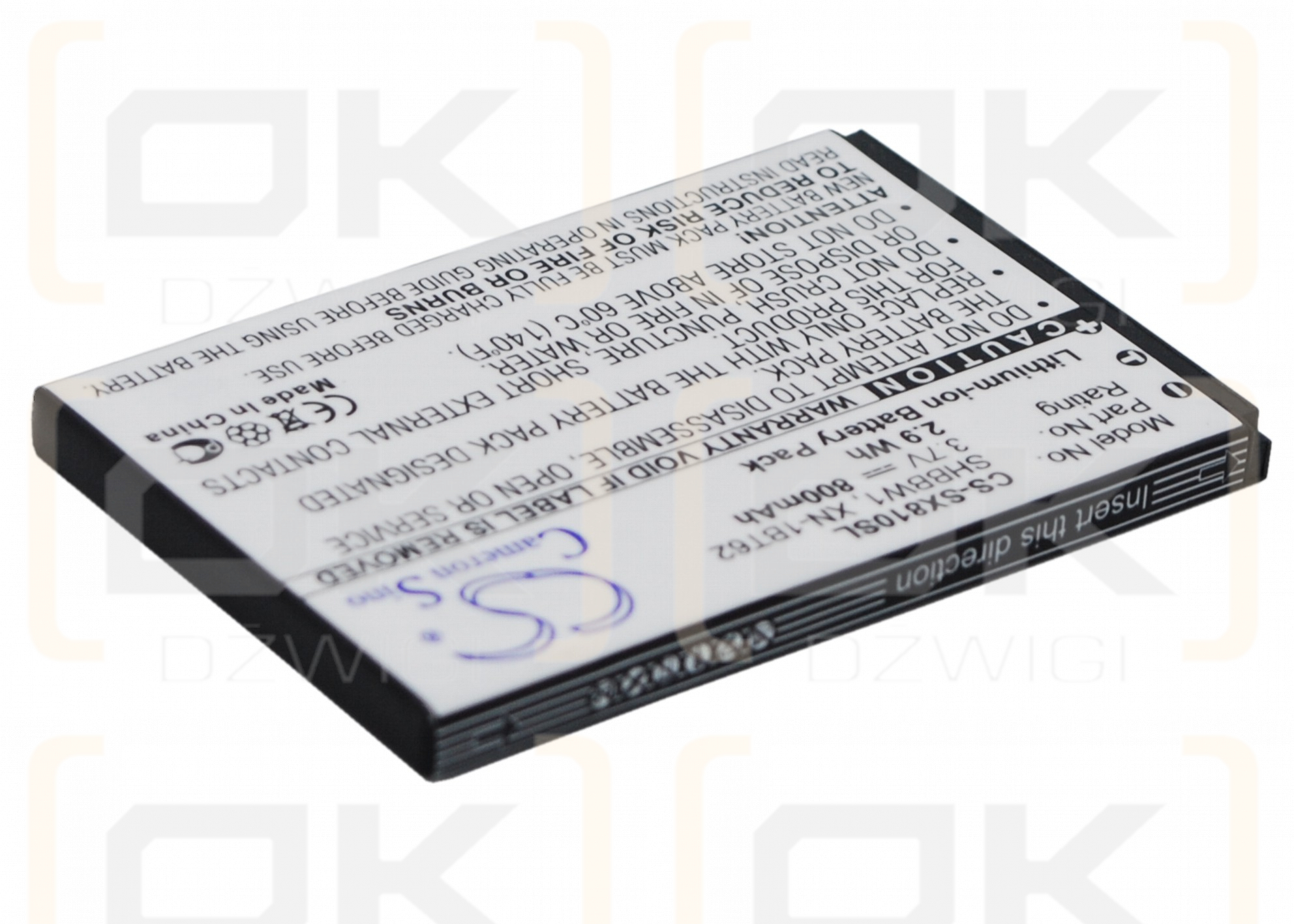 Sharp T825 / SHBBW1 650 mAh Li-ion 3,7 V (Cameron Sino)