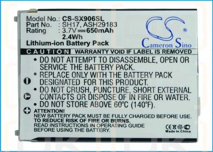 Sharp 906H / SH17 650 mAh Li-Ion 3,7 V (Cameron Sino)