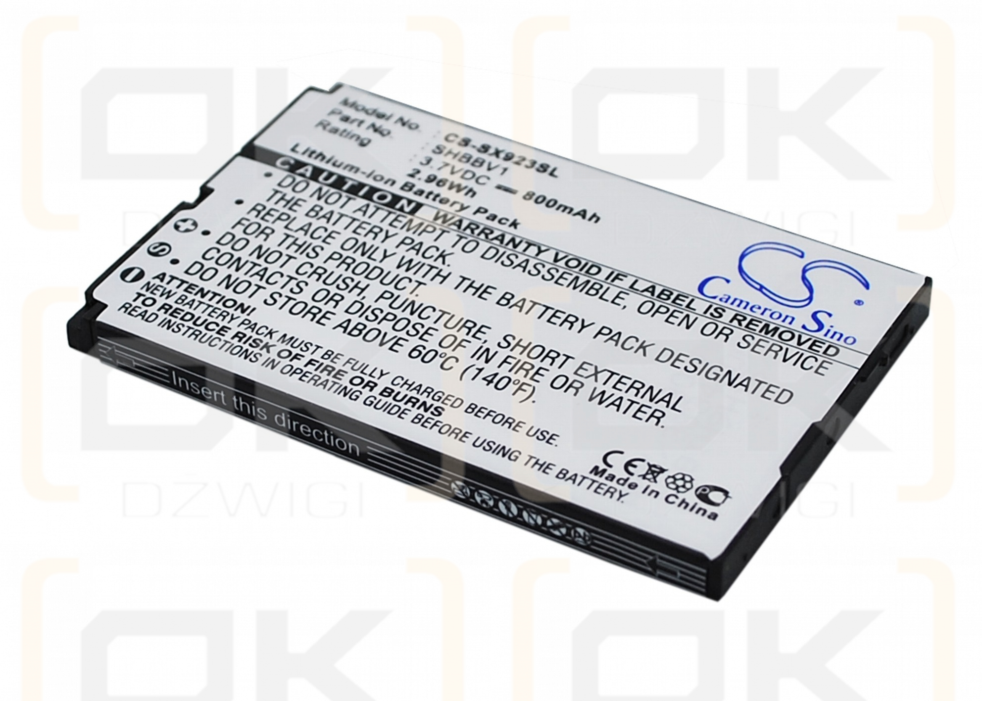 Sharp 9020C / SHBBV1 800 mAh Li-Ion 3,7 V (Cameron Sino)