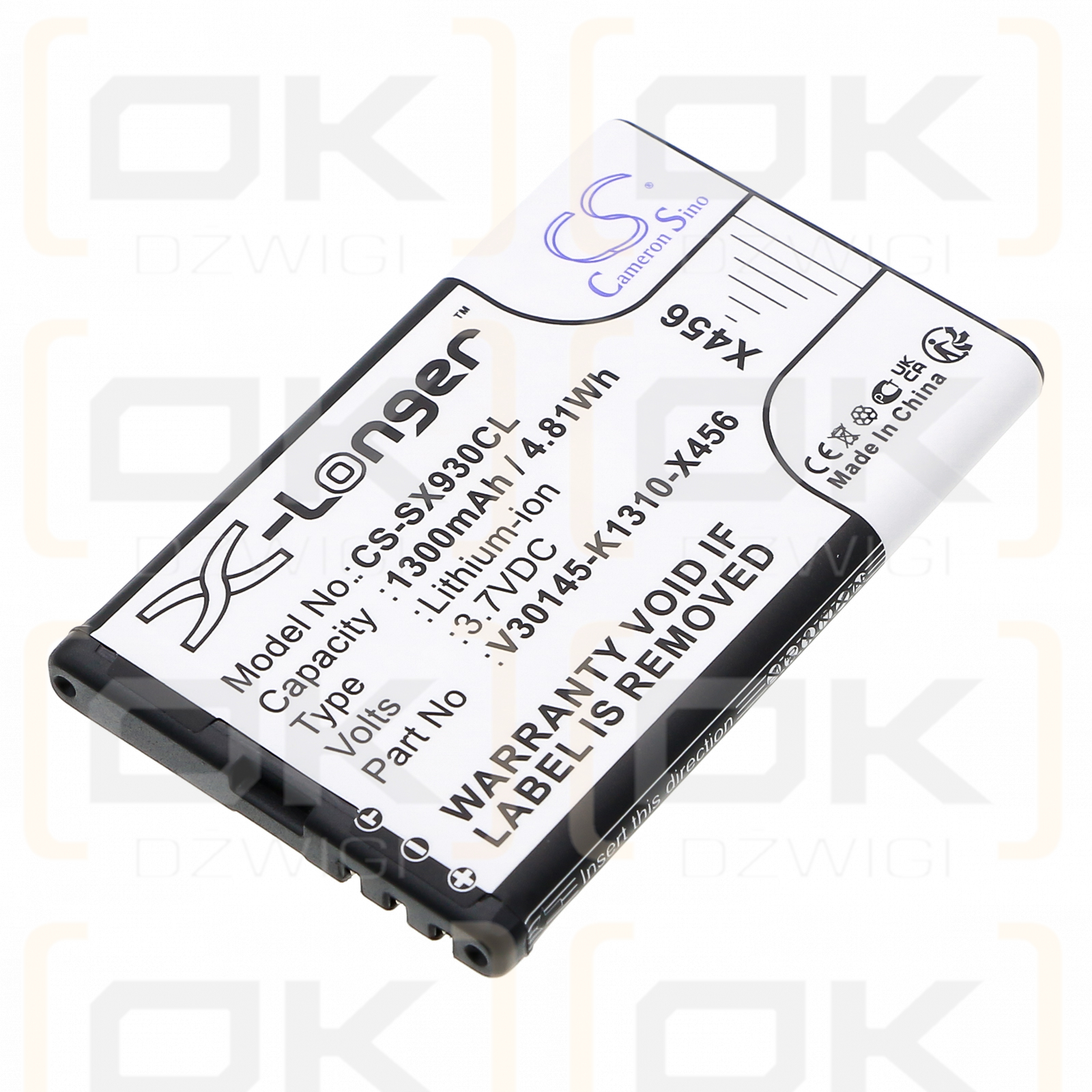 Siemens Gigaset SL930h / V30145-K1310-X456 1300mAh Li-ion 3.7V (Cameron Sino)