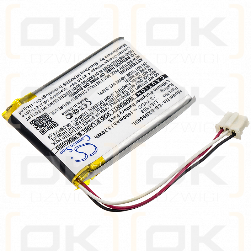 Sony SRS-X1 / LIS1553 1000 mAh Li-Polymer 3,7 V (Cameron Sino)