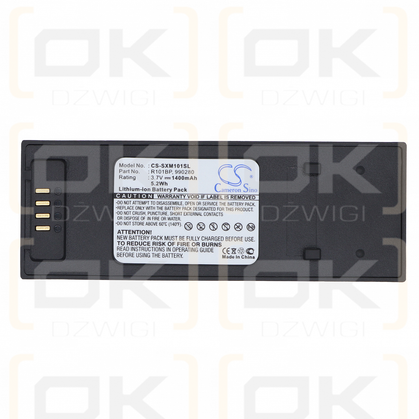 Аккумулятор Sirius XM101WK / R101BP литий-ионный 1400 мАч 3,7 В (Cameron Sino)