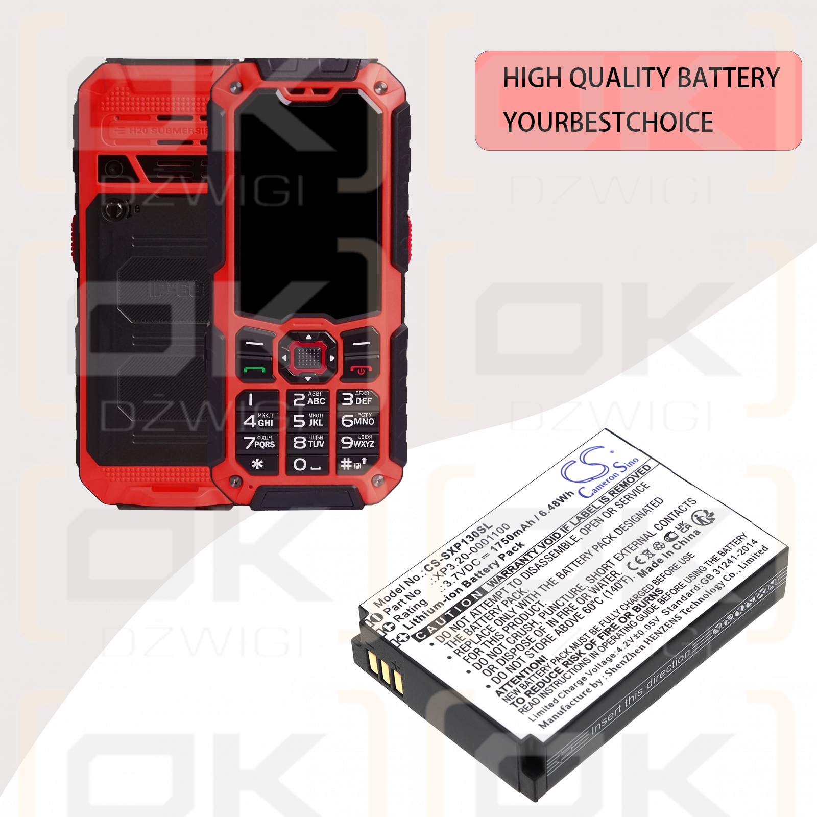 Socketmobile Seals VR7 / VR-01 1750 mAh Li-Ion 3,7 V (Cameron Sino)