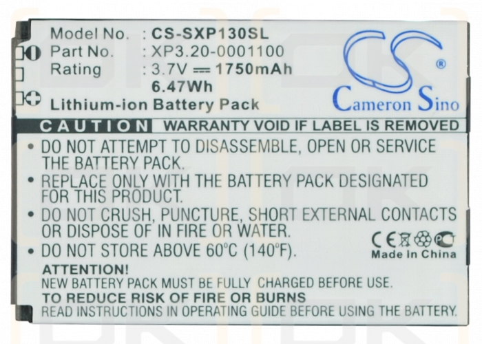 Socketmobile Seals VR7/VR-01 1750мАч Li-ion 3.7V (Cameron Sino)