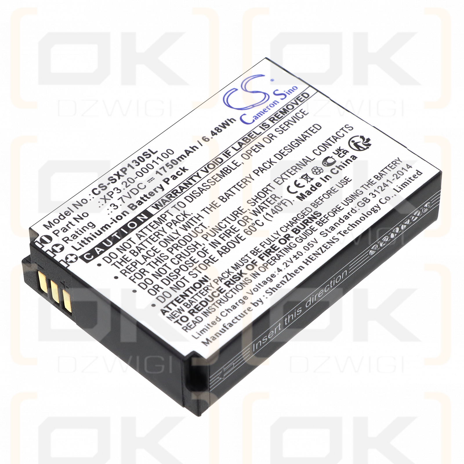 Socketmobile Seals VR7 / VR-01 1750 mAh Li-Ion 3,7 V (Cameron Sino)