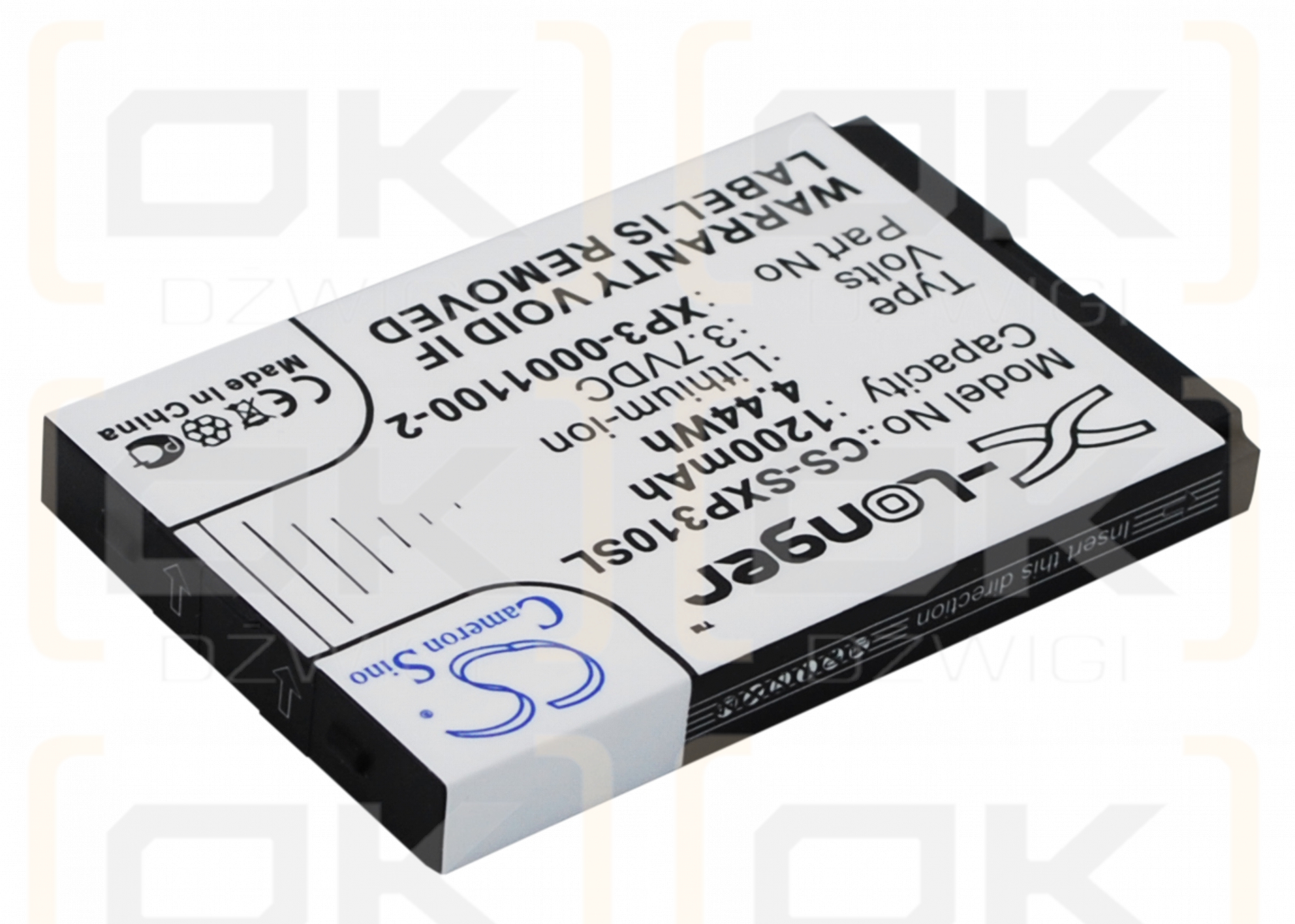 Socketmobile XP3 Enduro / XP3-0001100-2 1200 mAh Li-Ion 3,7 V (Cameron Sino)