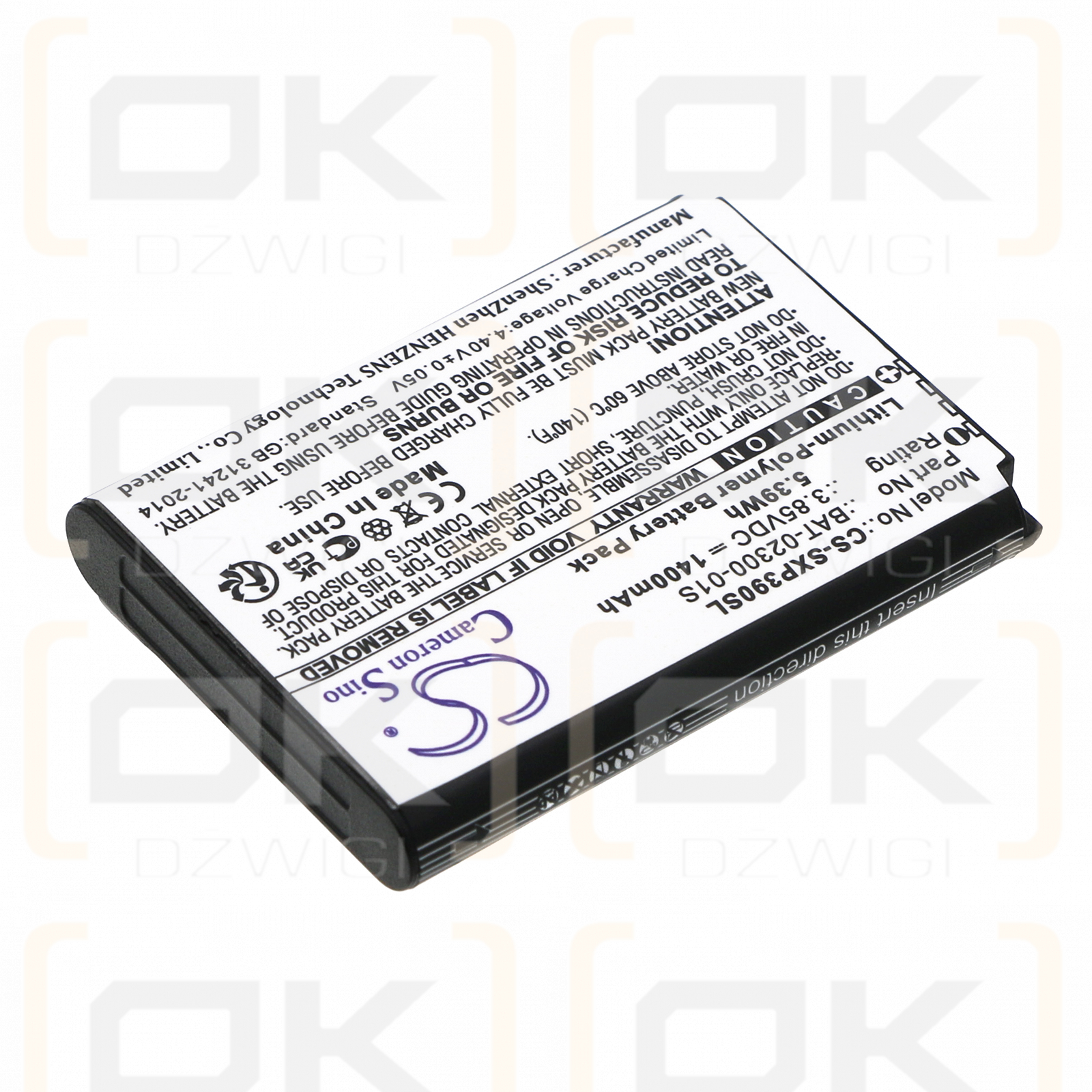 Sonim XP3900 / BAT-02300-01S 1400 mAh Li-Polymer 3,85 V (Cameron Sino)