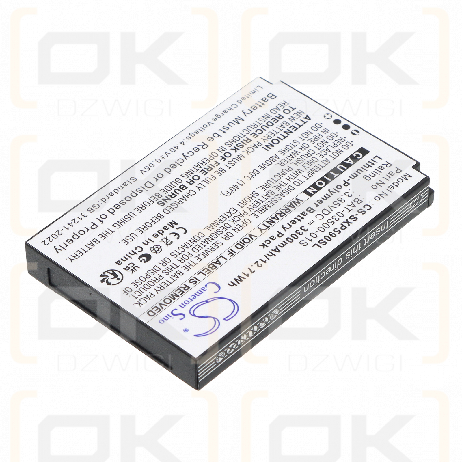 Bateria zamienna do Sonim XP5 Plus / BAT-03500-01S 3300 mAh Li-Polymer 3.85 V (Cameron Sino)