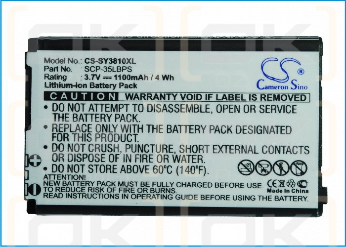 Sanyo Mirro SCP-3810 / SCP-35LBPS 1100 мАч литий-ионный 3,7 В (Cameron Sino)