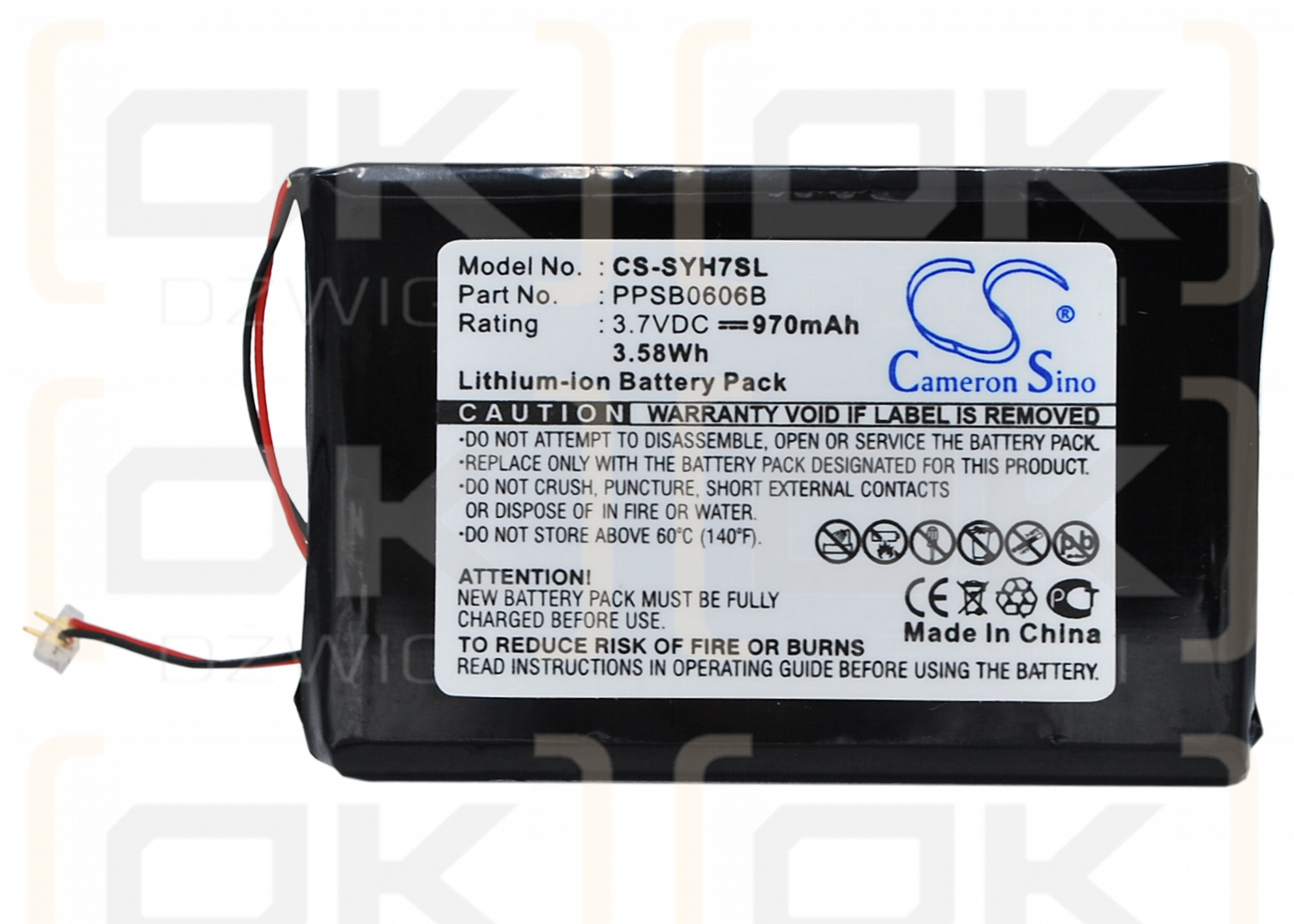 Samsung YP-YH7 / PPSB0606B 970mAh Li-ion 3.7V (Cameron Sino)