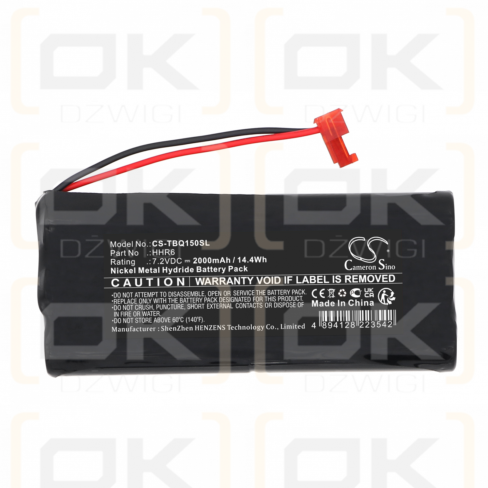 Tobias IQ150 Paper-Chek / HHR6 2000 mAh Ni-MH 7,2 V (Cameron Sino)