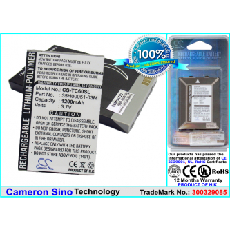 DOPOD TC600 / 35H00051-03M 1200 mAh Li-Polymer 3,7 V (Cameron Sino)