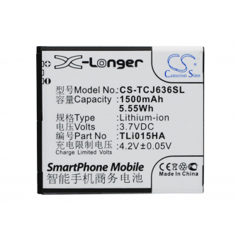 TCL J636D / TLi015HA 1500 mAh Li-Ion 3,7 V (Cameron Sino)