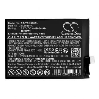 Sharp SH-C06 / TLp049FA 4900mAh Li-Polymer 3.87V (Cameron Sino)