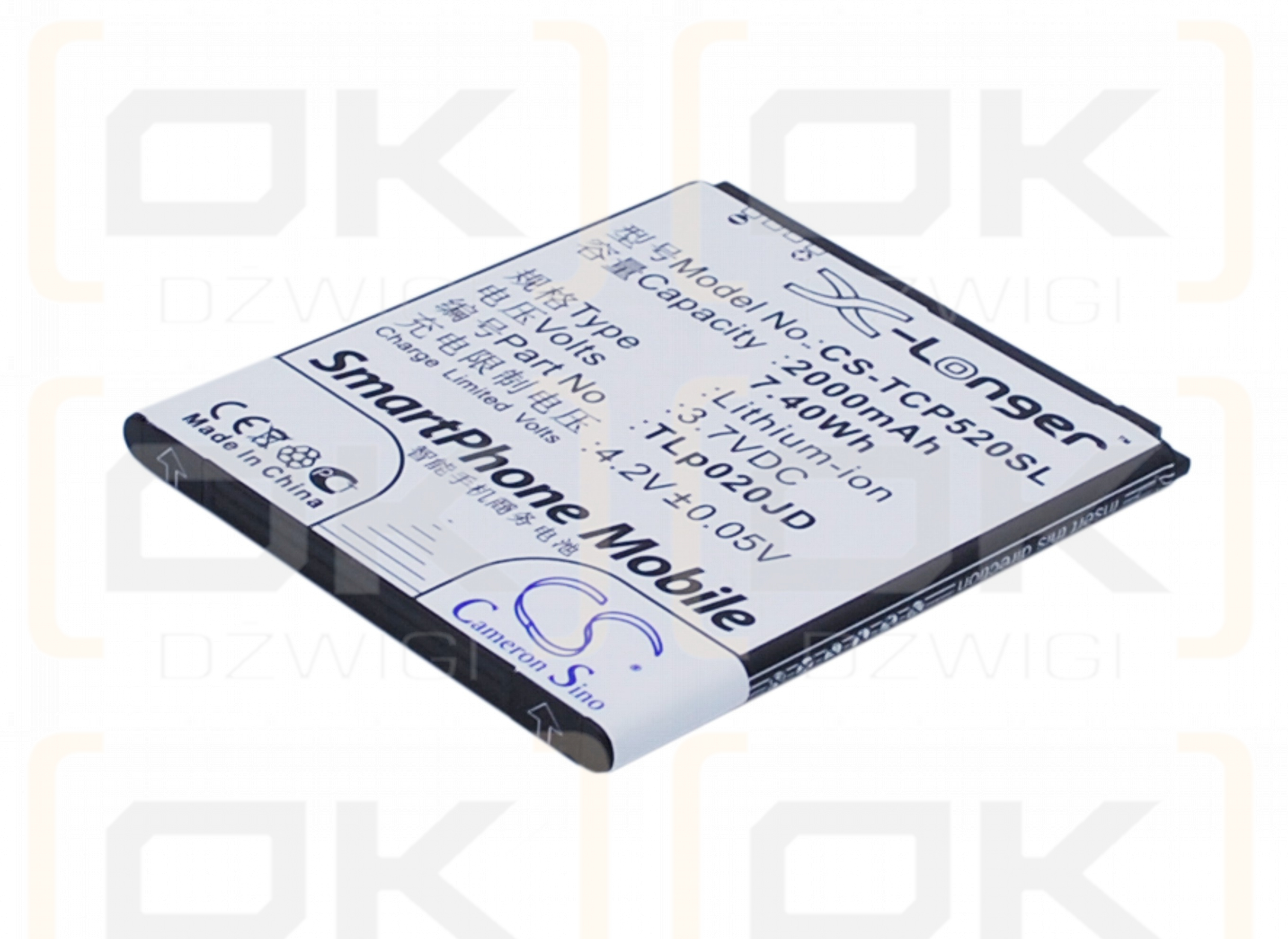 TCL P5181 / TLp020JD 2000 mAh Li-Ion 3,7 V (Cameron Sino)