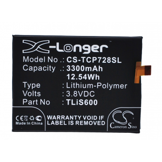 Alcatel OT-7054T / TLiS600 3300 mAh Li-Polymer 3,8 V (Cameron Sino)