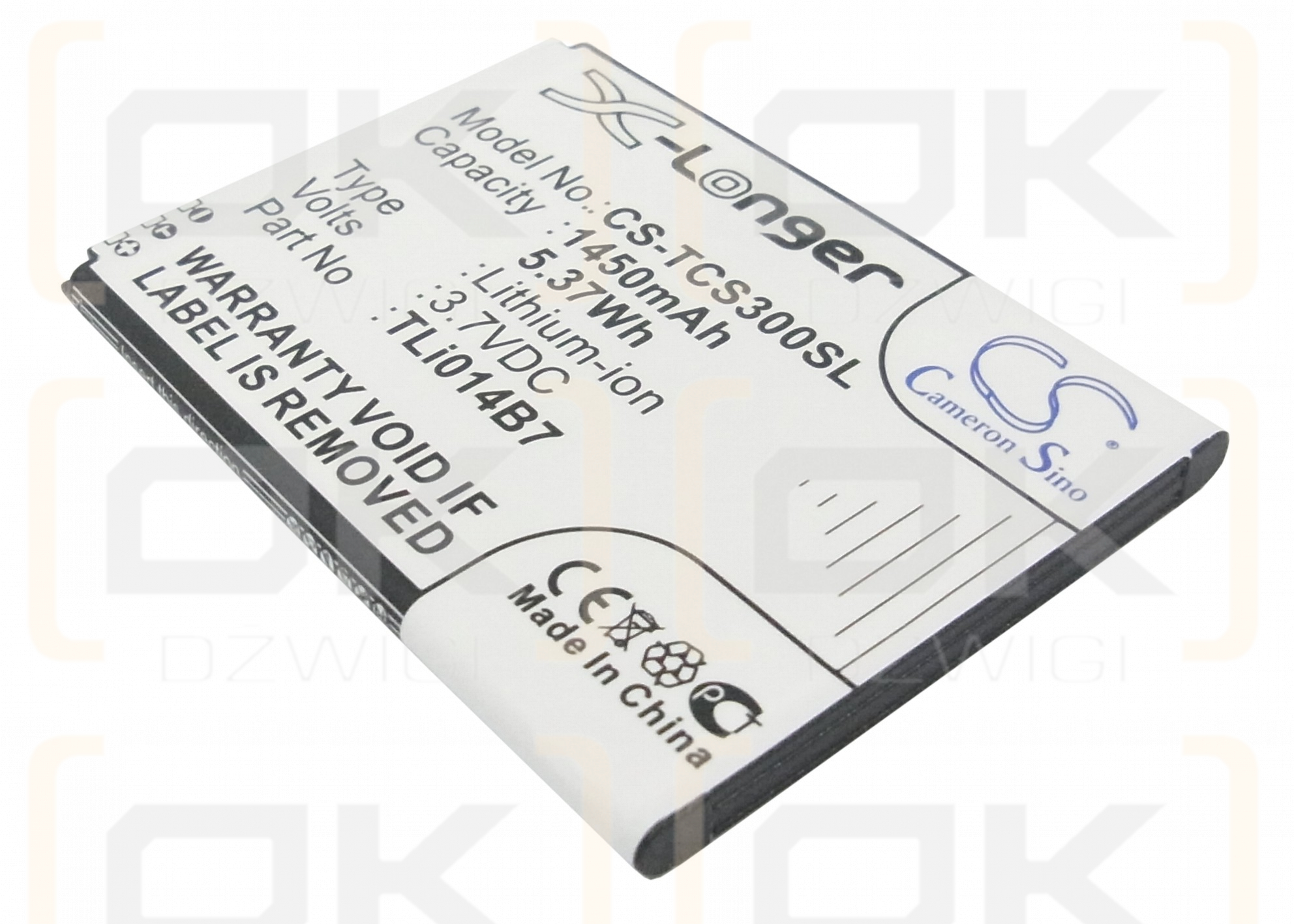 TCL E708 / TLi014B7 1450mAh Li-ion 3.7V (Cameron Sino)