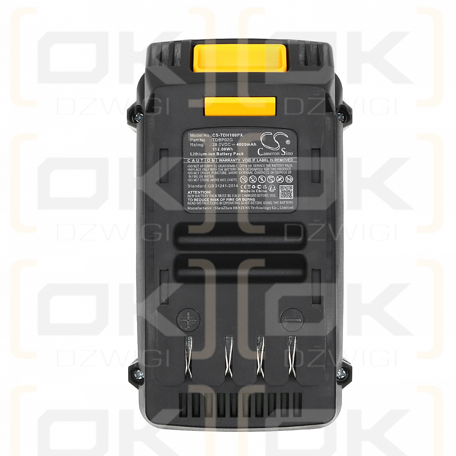 TECCPO TDLM01G / TDBP02G 4000mAh Li-ion 28.0V (Cameron Sino)