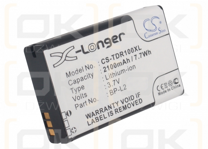 Tascam GT-R1 / BP-L2 2100 mAh Li-ion 3.7 V (Cameron Sino)