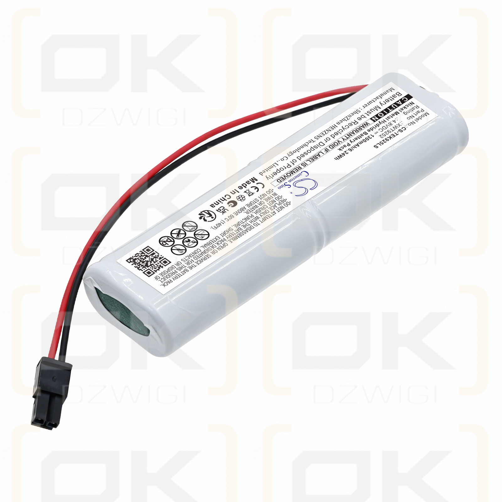 Bateria zamienna do Teknoware W120012 / XWT9252 1300 mAh Ni-MH 4.8 V (Cameron Sino)