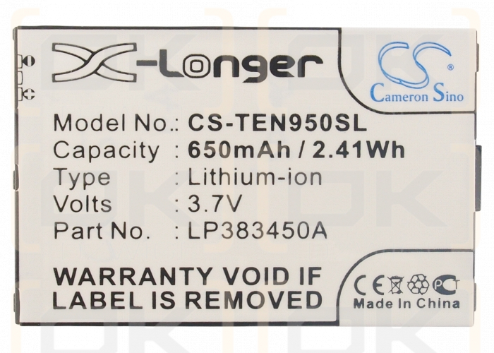 TELEFUNKEN T95 / LP383450A 650 mAh Li-Polymer 3,7 V (Cameron Sino)