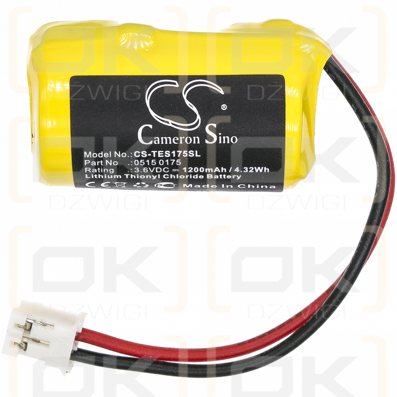 Testo 175-S2 / 0515 0175 1200mAh Li-SOCl2 3.6V (Cameron Sino)