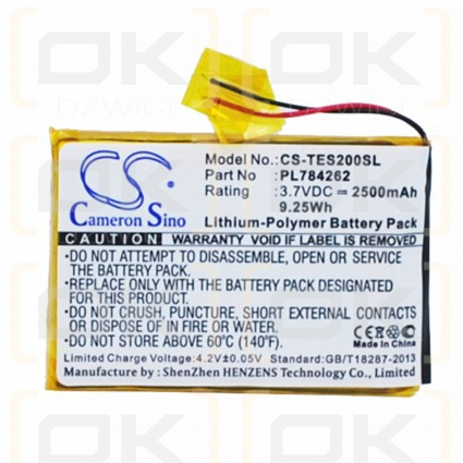 TEASI One 2 / PL784262 2500 mAh Li-Polymer 3,7 V (Cameron Sino)