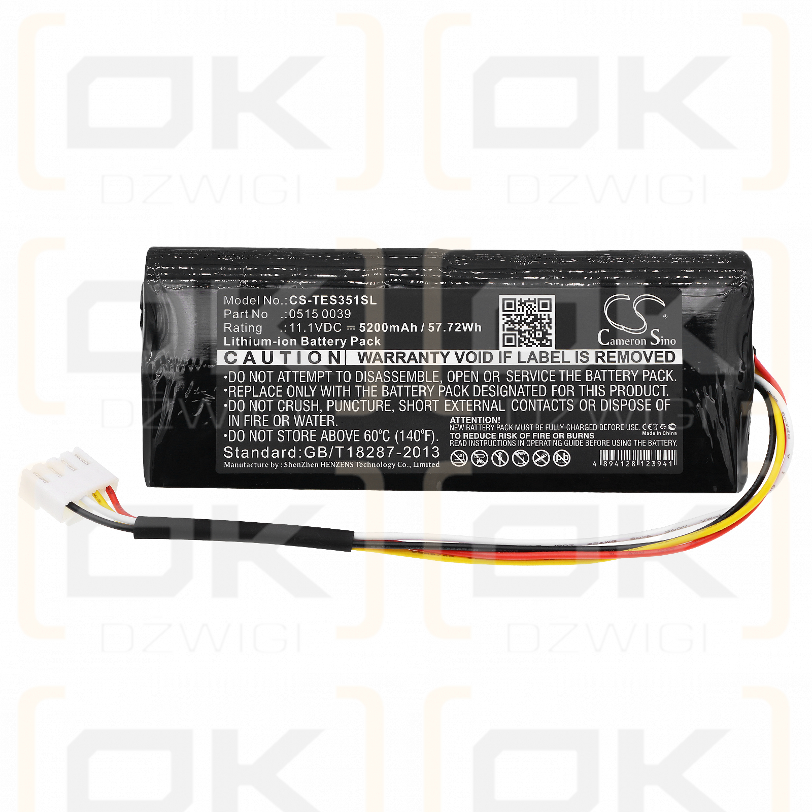 Analizador de GAS Testo 350 / 0515 0039 5200mAh Li-ion 11.1V (Cameron Sino)