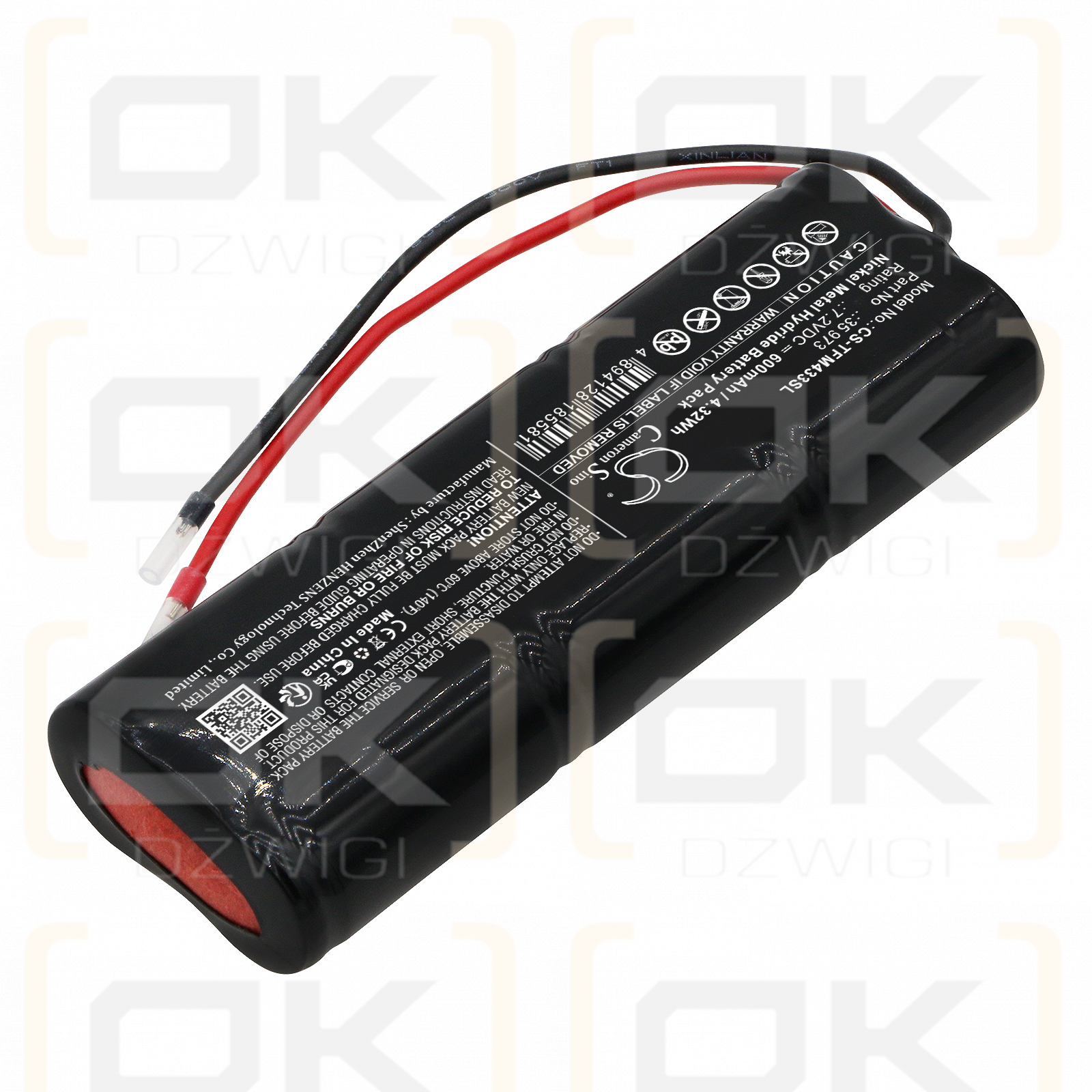 TELENOT 35 973 / 35 973 600mAh Ni-MH 7.2V (Cameron Sino)