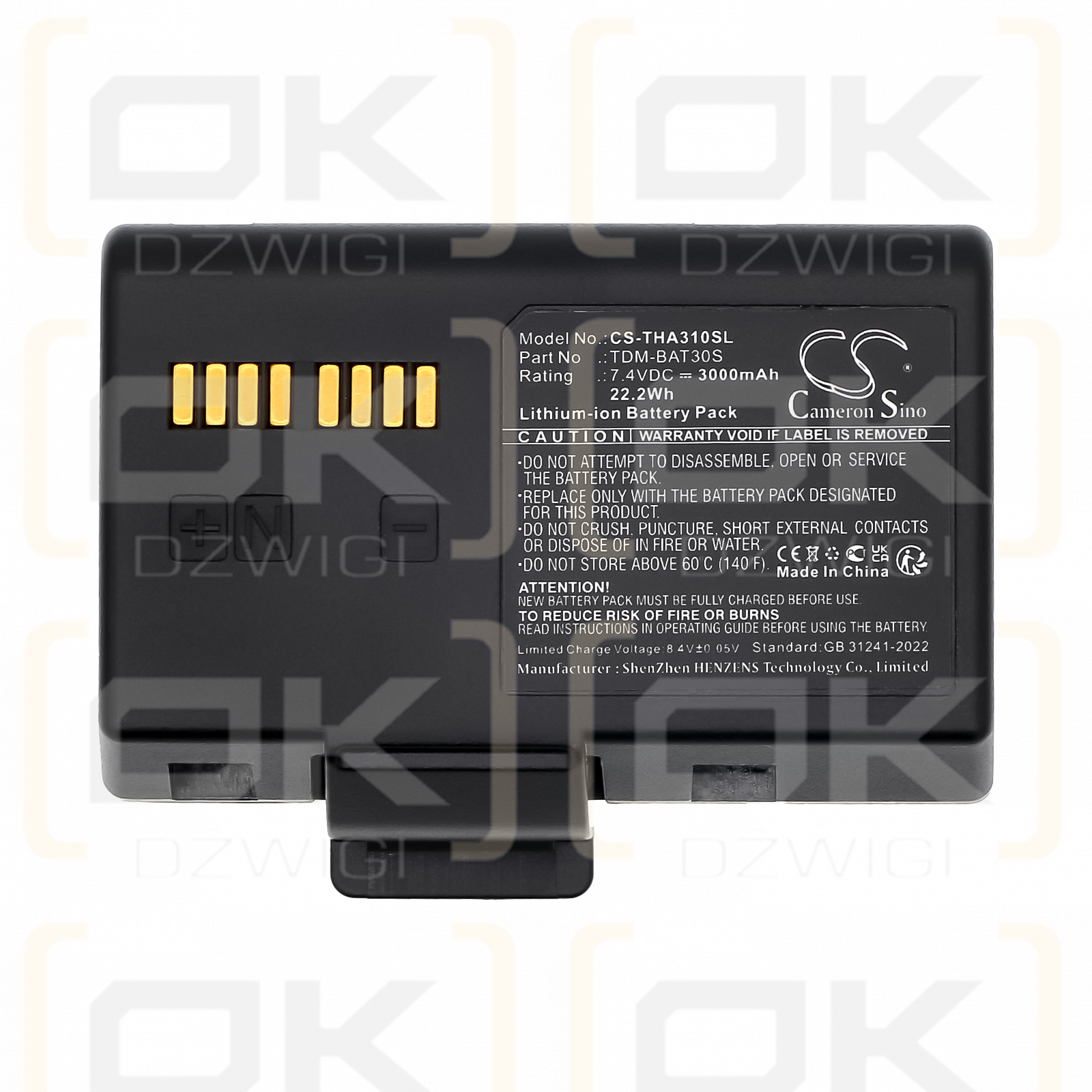 TSC Alpha 3L / P-SB-002 3000 mAh Li-Ion 7,4 V (Cameron Sino)