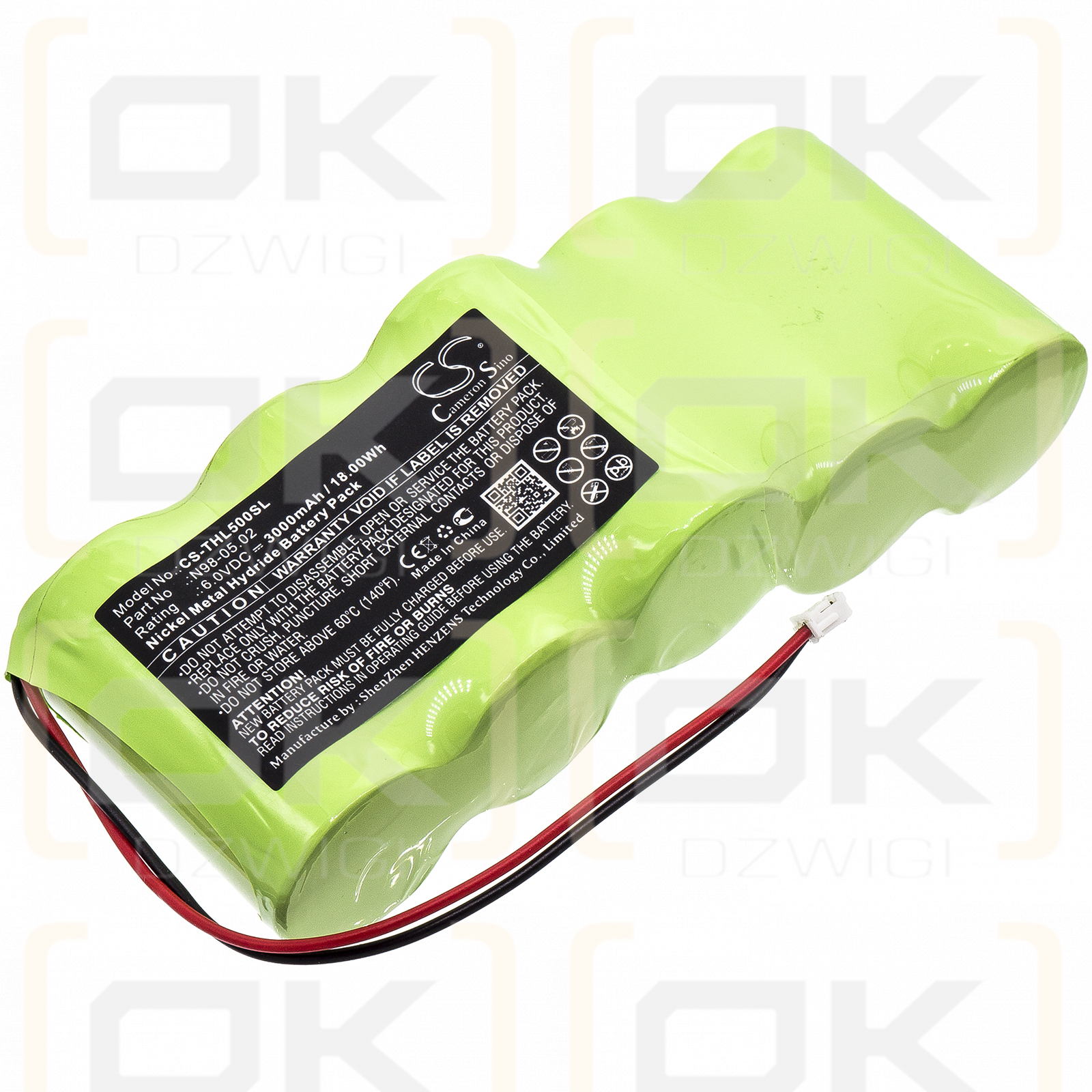 Este es TIL 40 / N98-05.02 3000mAh Ni-MH 6.0V (Cameron Sino)