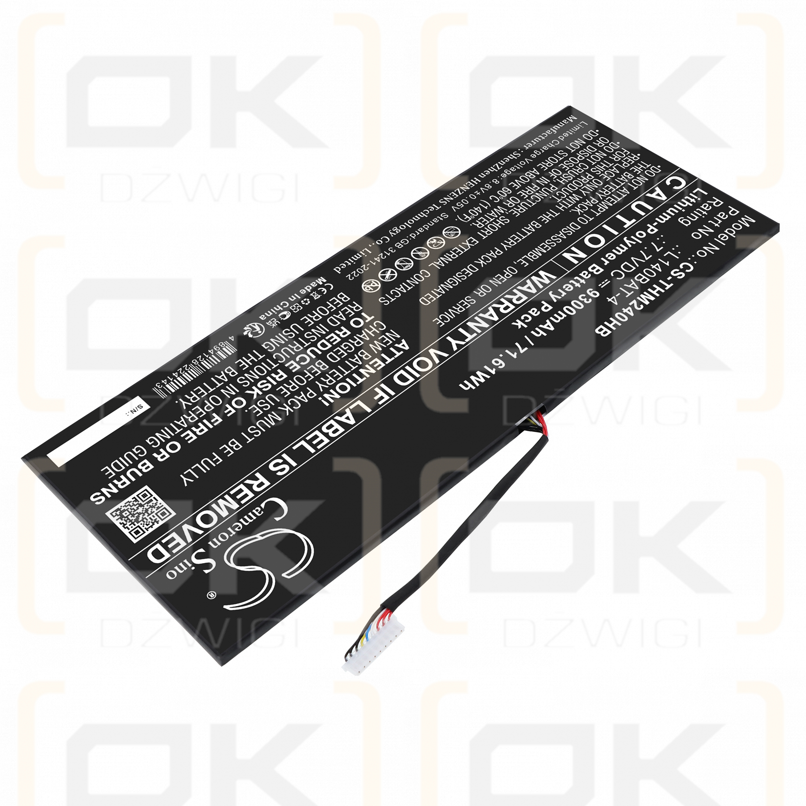 Schenker Work 17 Tiger Lake-H / L140BAT-4 9300 mAh Li-Polymer 7.7 V (Cameron Sino)