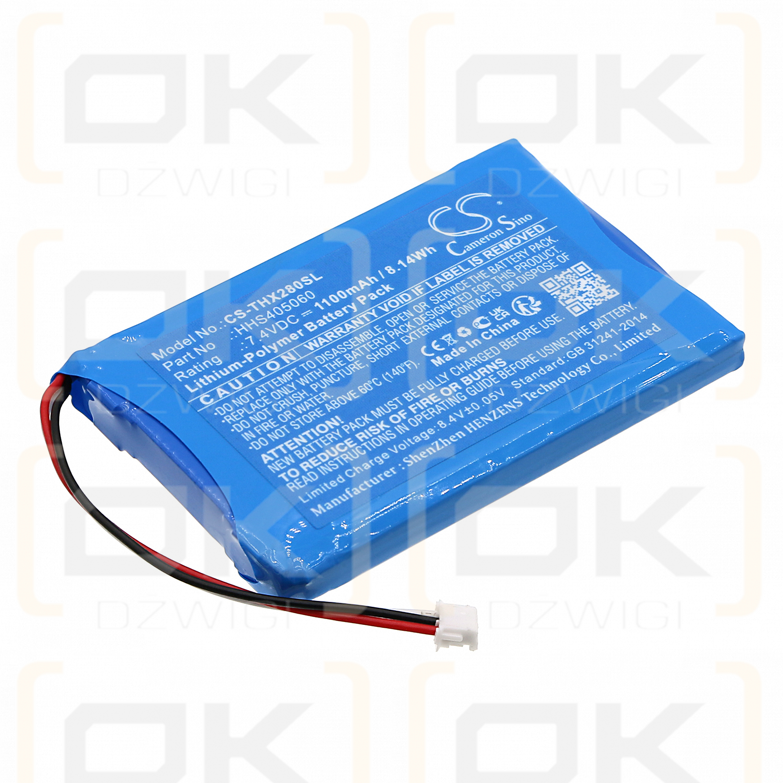 Technaxx TX-28 Monitor / HHS405060 1100mAh Li-Polymer 7.4V (Cameron Sino)