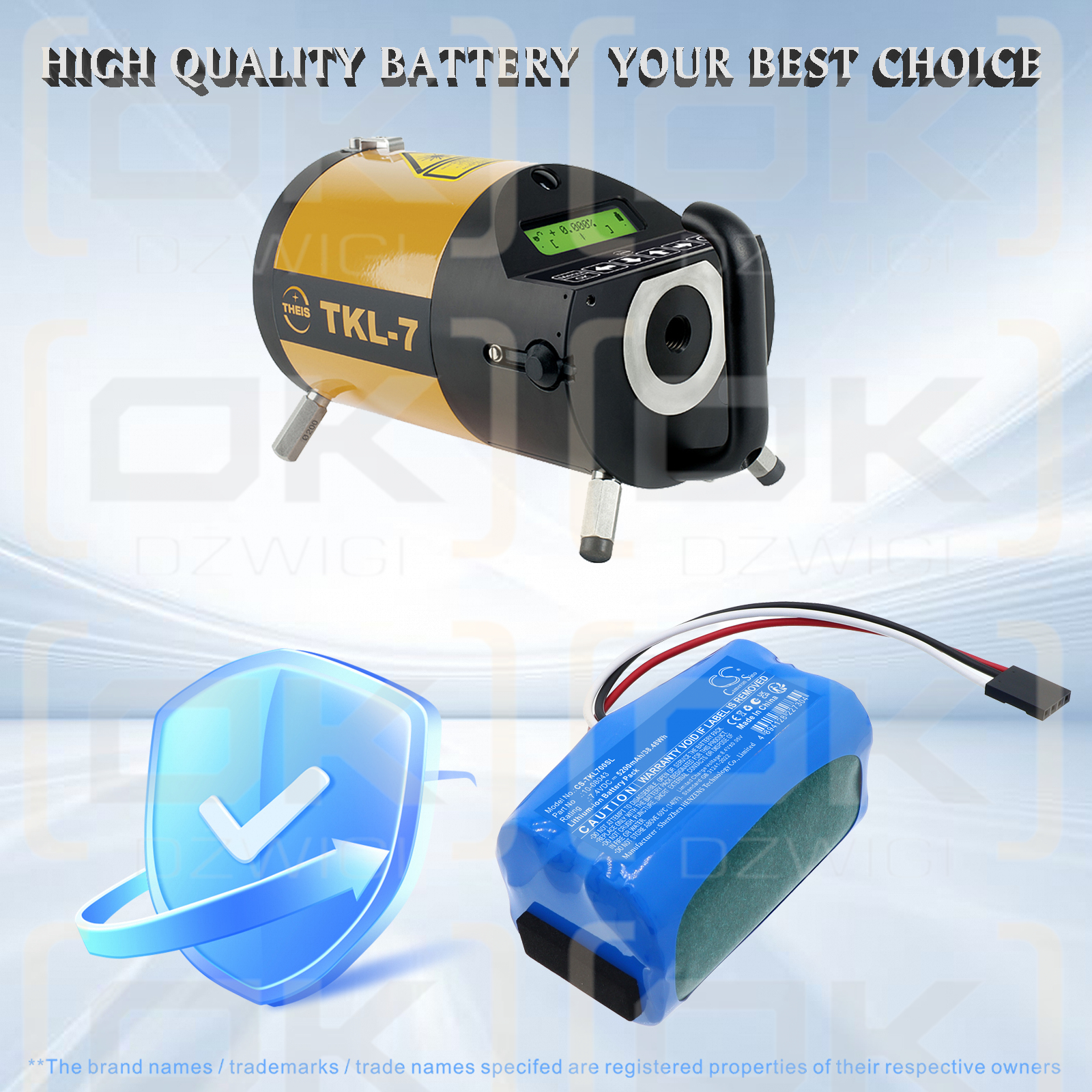 Batería de repuesto para Theis TKL-7 / 10-08043 5200 mAh Li-ion 7.4 V (Cameron Sino)