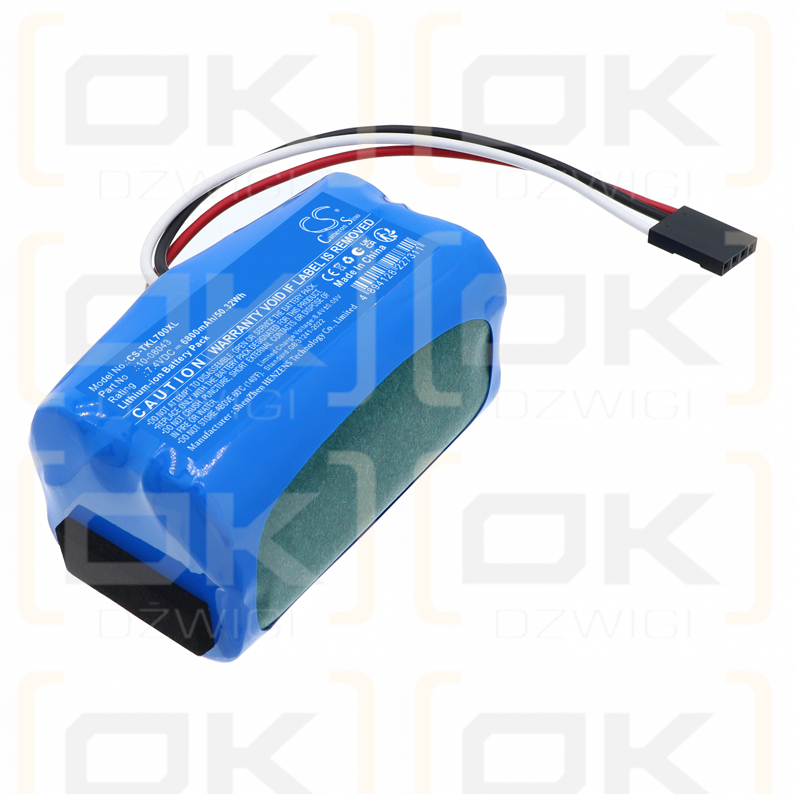 Сменный аккумулятор для Theis TKL-7 / 10-08043 6800 мАч Li-ion 7,4 В (Cameron Sino)