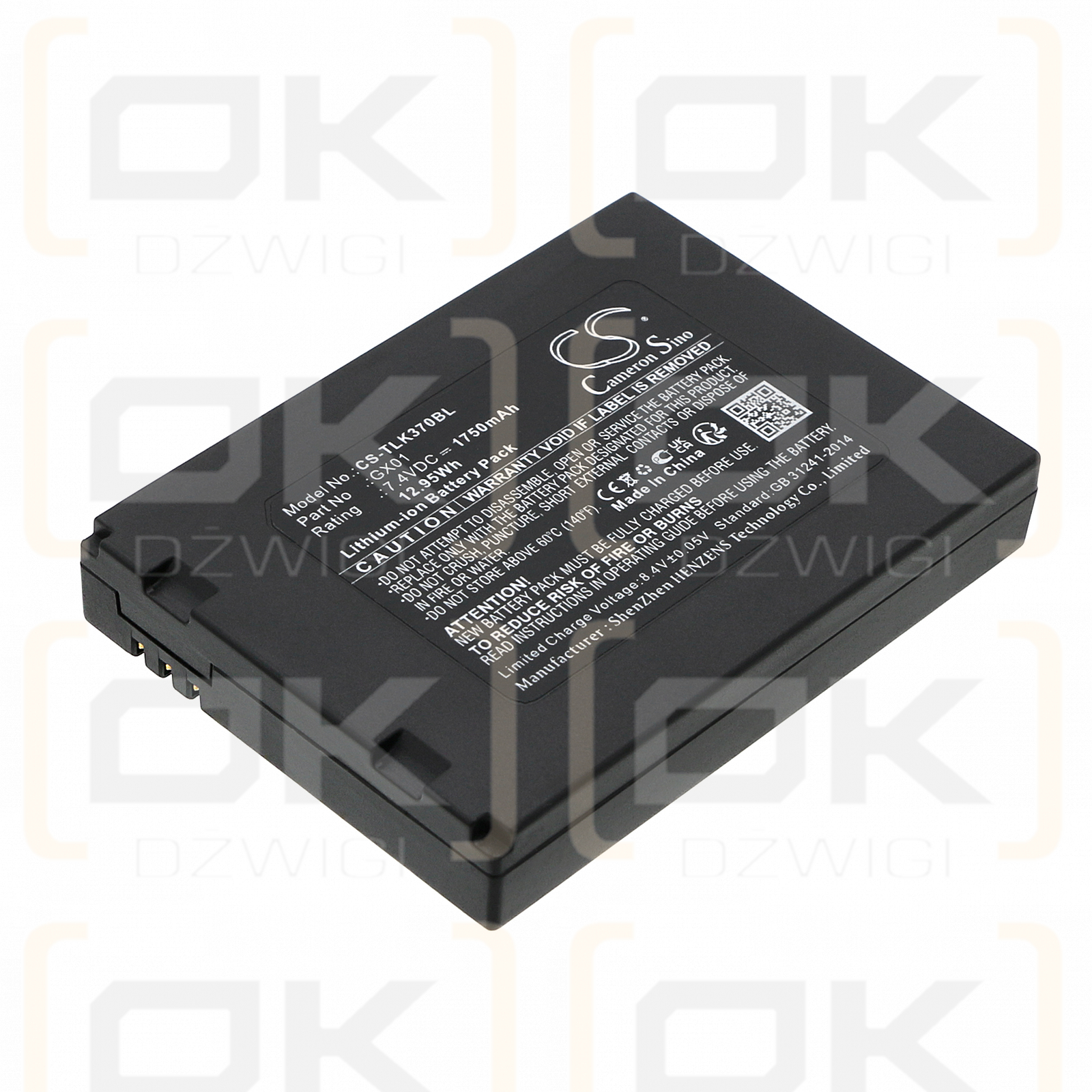 Tactilion K370 / GX01 1750mAh Li-ion 7.4V (Cameron Sino)