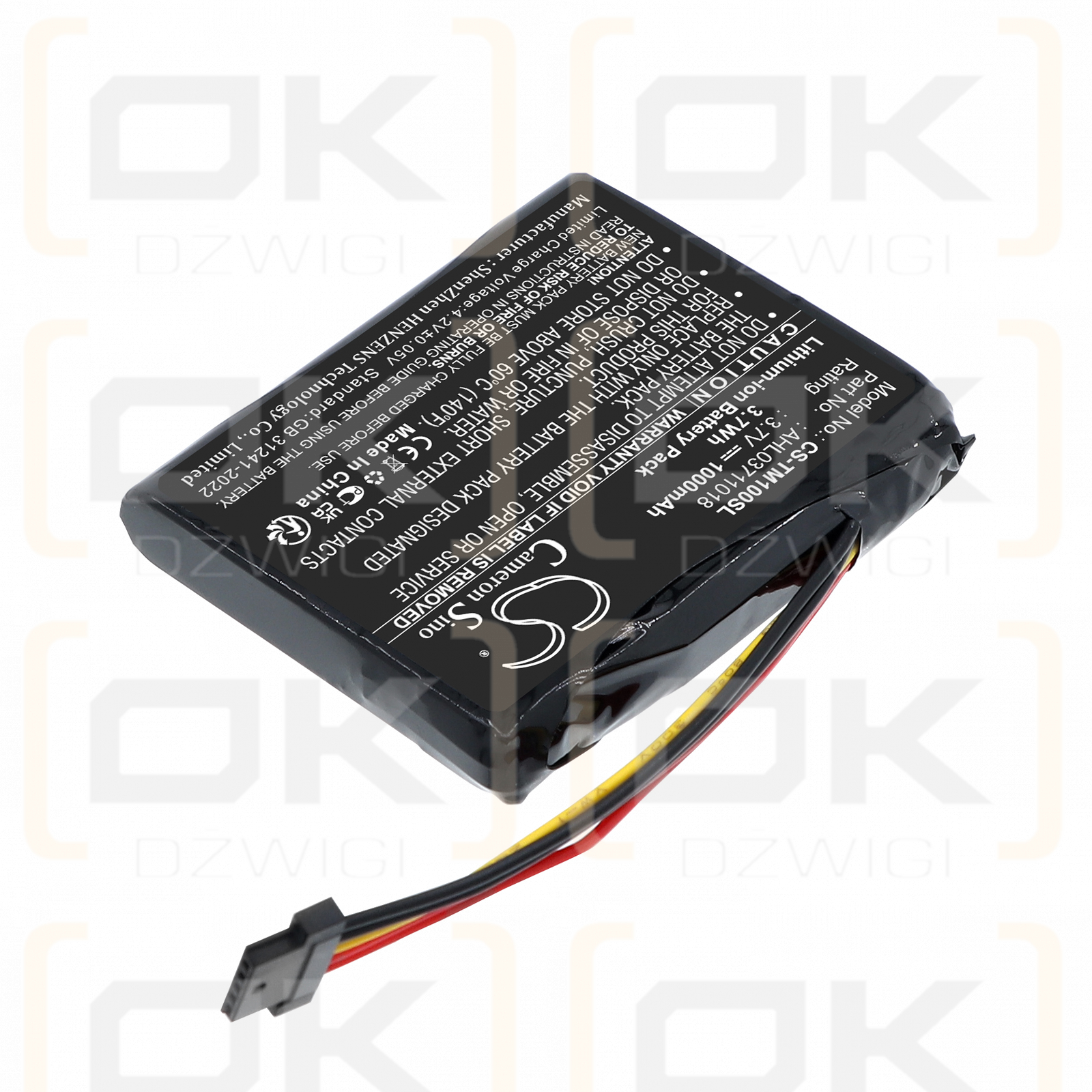 TomTom Go 2405T / AHL03711018 1000 mAh Li-ion 3,7 V (Cameron Sino)