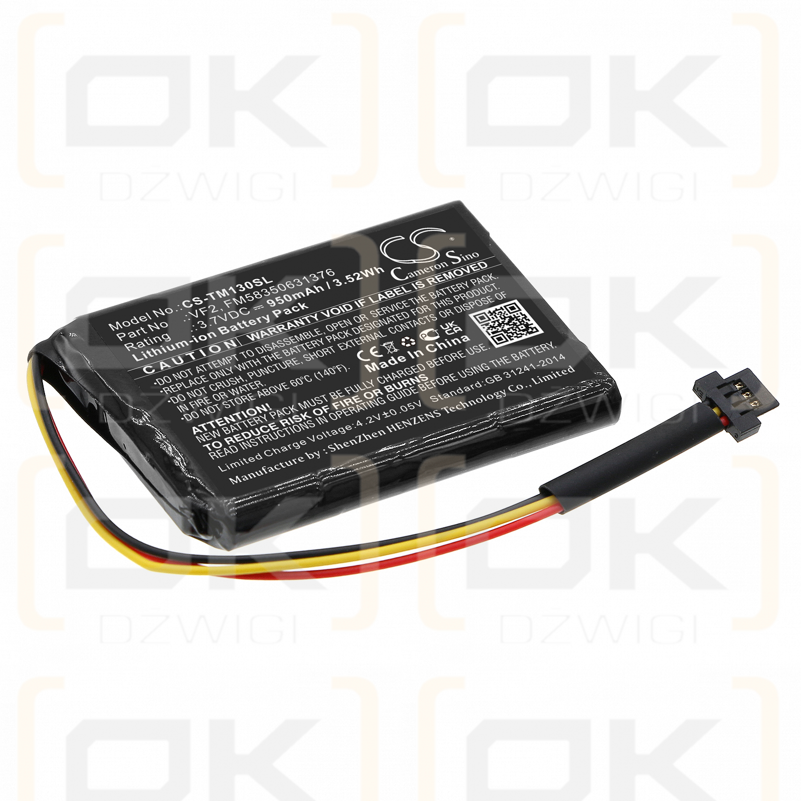 TomTom One 130S / VF2 950mAh Li-ion 3.7V (Cameron Sino)