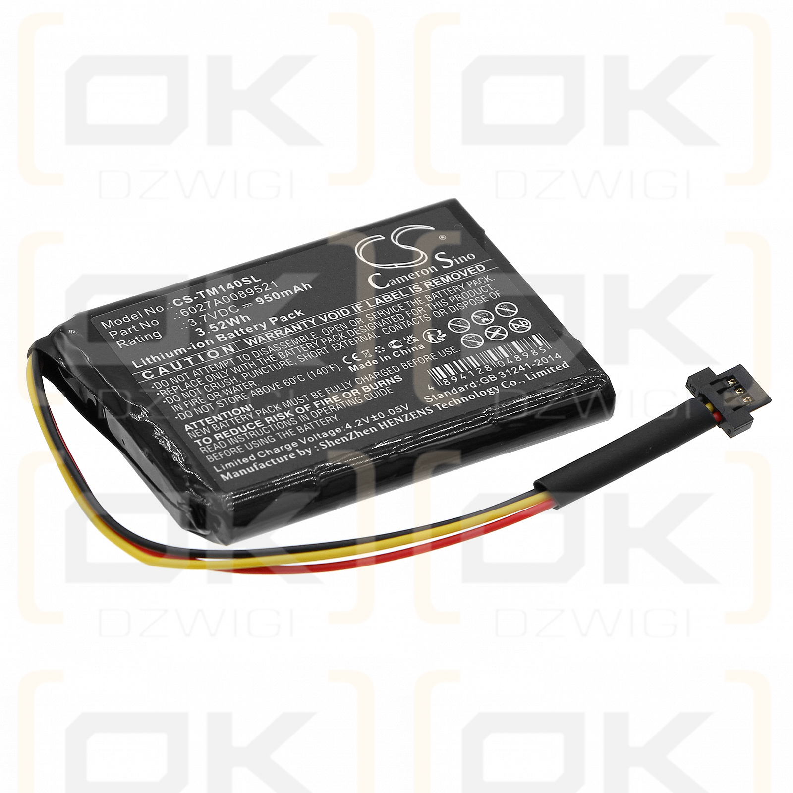 TomTom Go 50 / P2 950mAh Li-ion 3.7V (Cameron Sino)