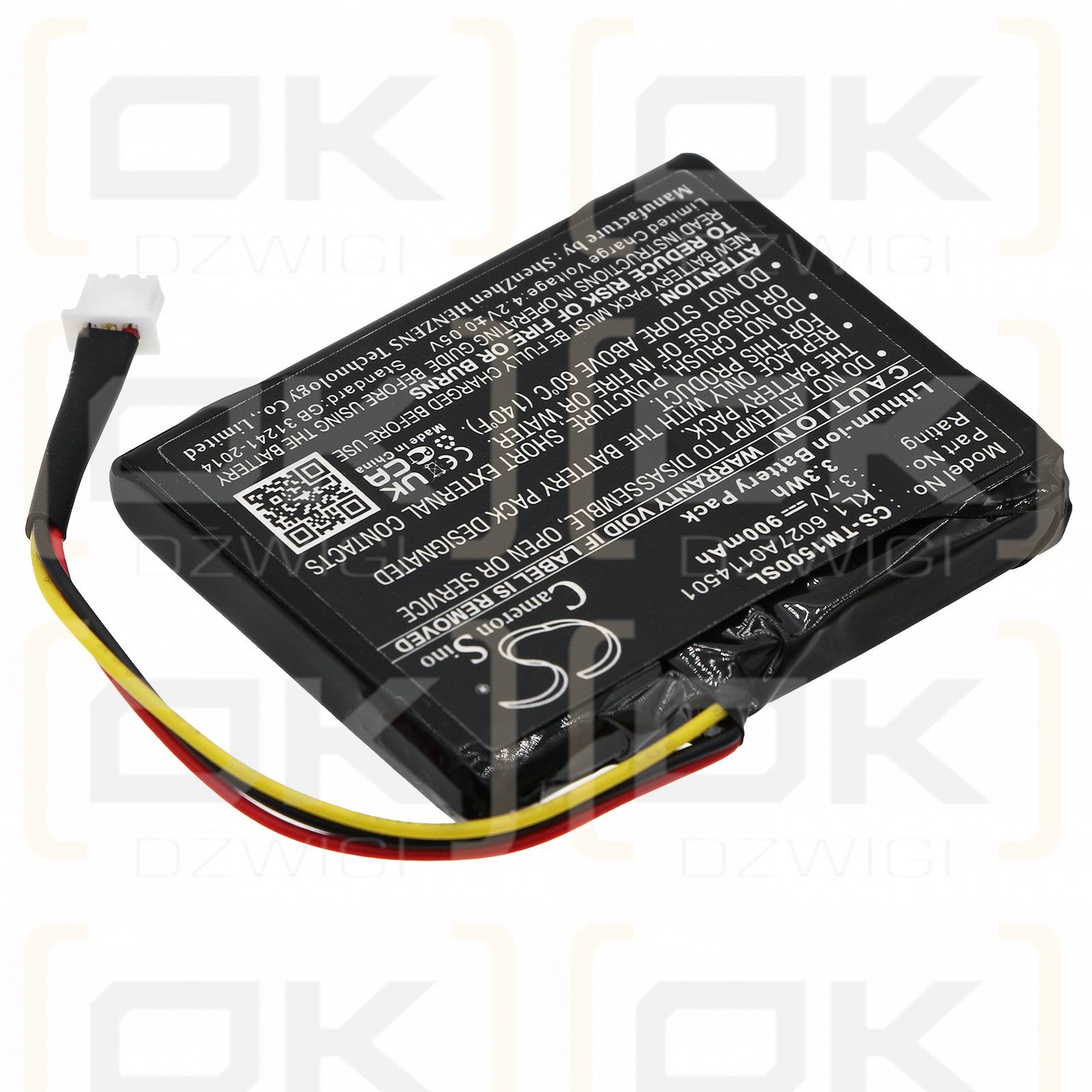 TomTom VIA 1400M / KL1 900mAh Li-Ion 3,7V (Cameron Sino)