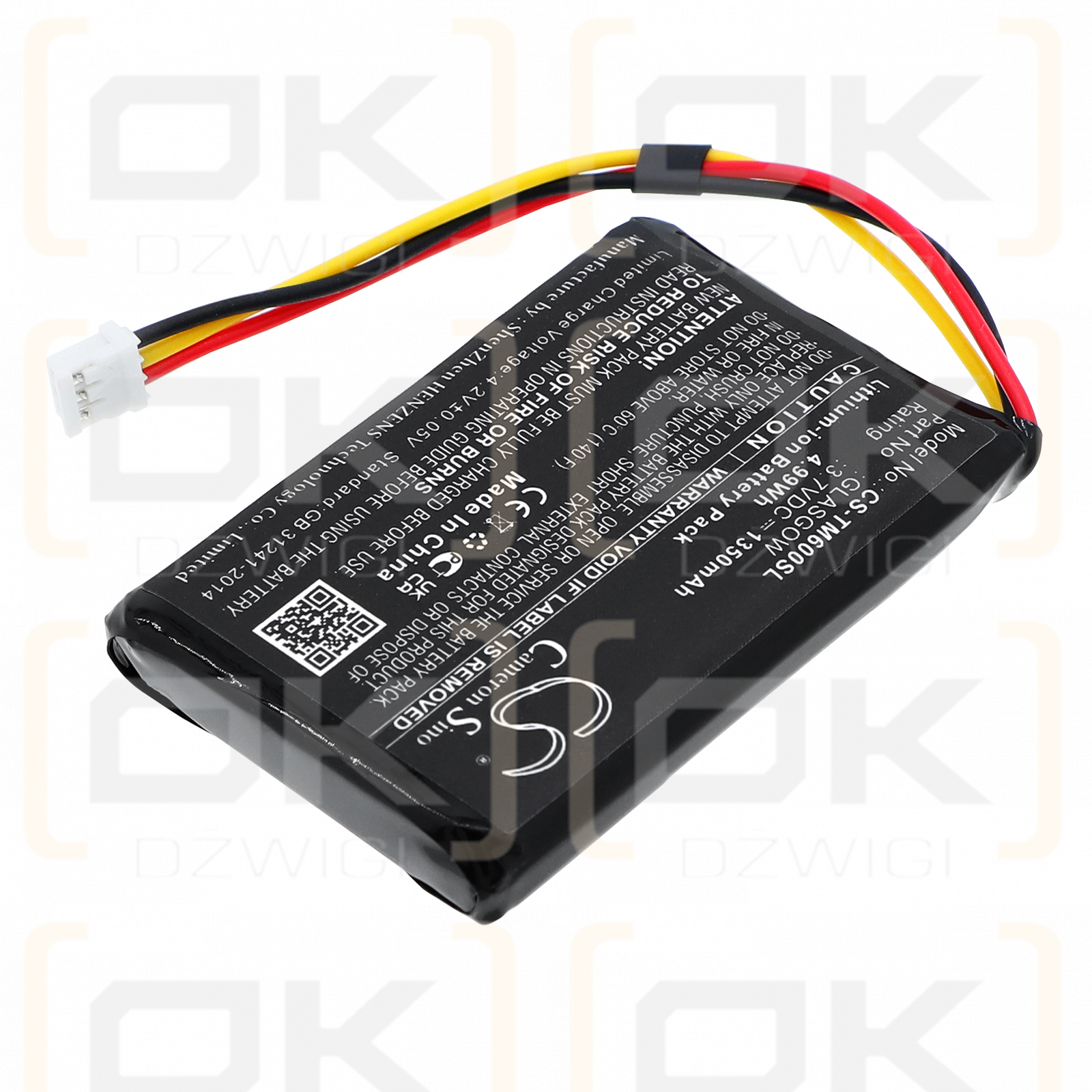 TomTom One V1 / GLASGOW 1350 mAh Li-Polymer 3,7 V (Cameron Sino)