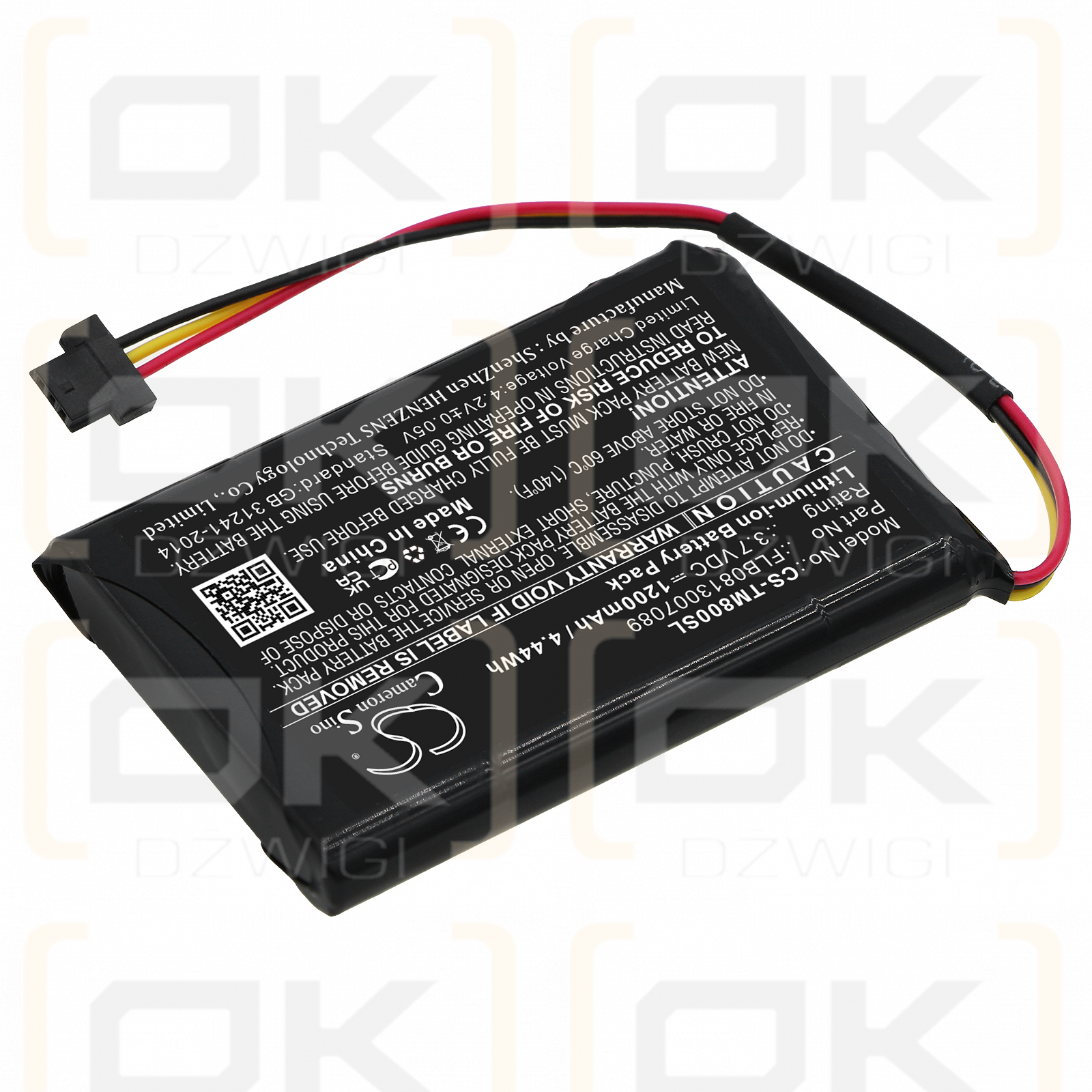 TomTom 4FC64 4FD6.001.00 / FLB0813007089 1200 mAh Li-Ion 3,7 V (Cameron Sino)