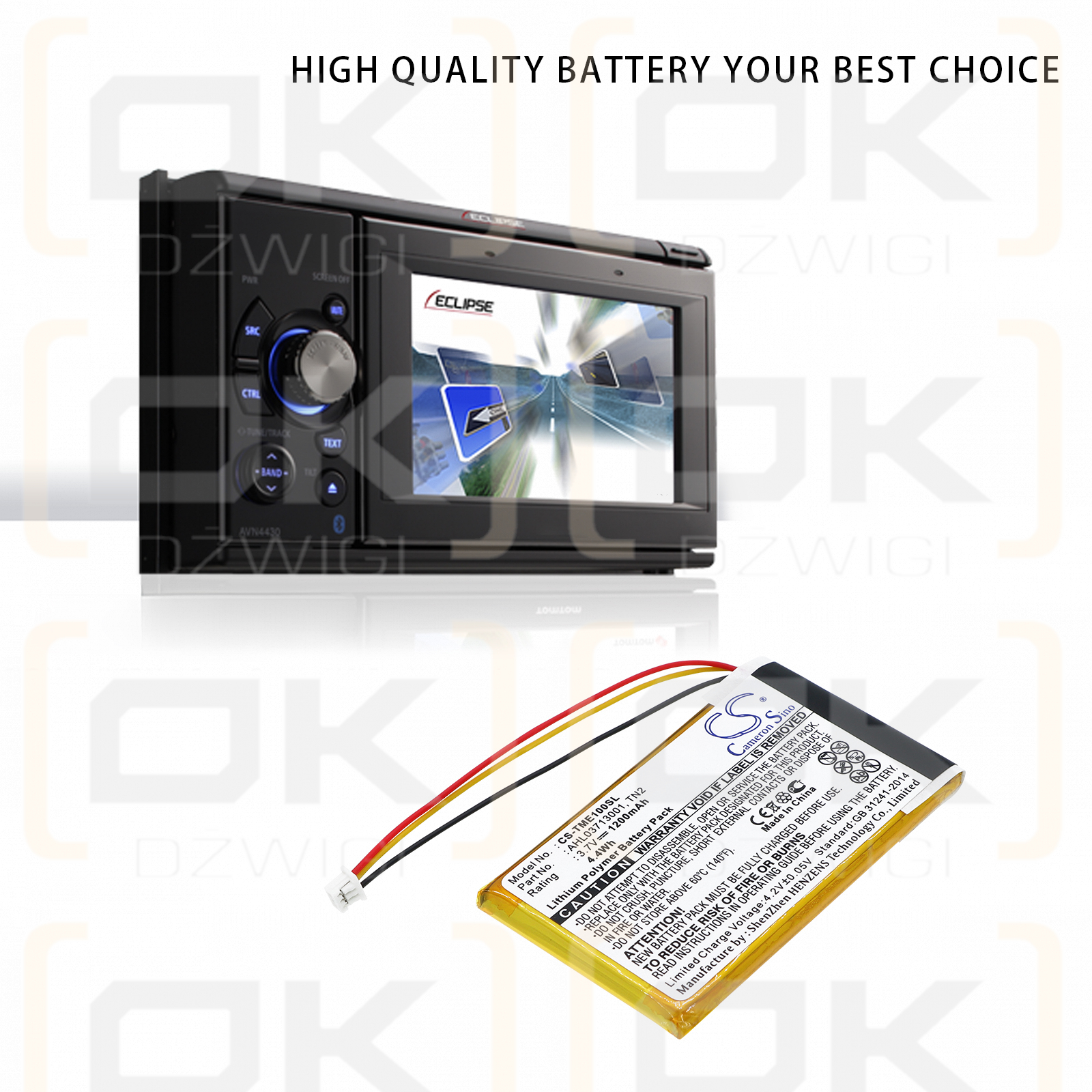 Аккумулятор TomTom TNS410 / AHL03713001 литий-полимерный 3,7 В 1200 мАч (Cameron Sino)