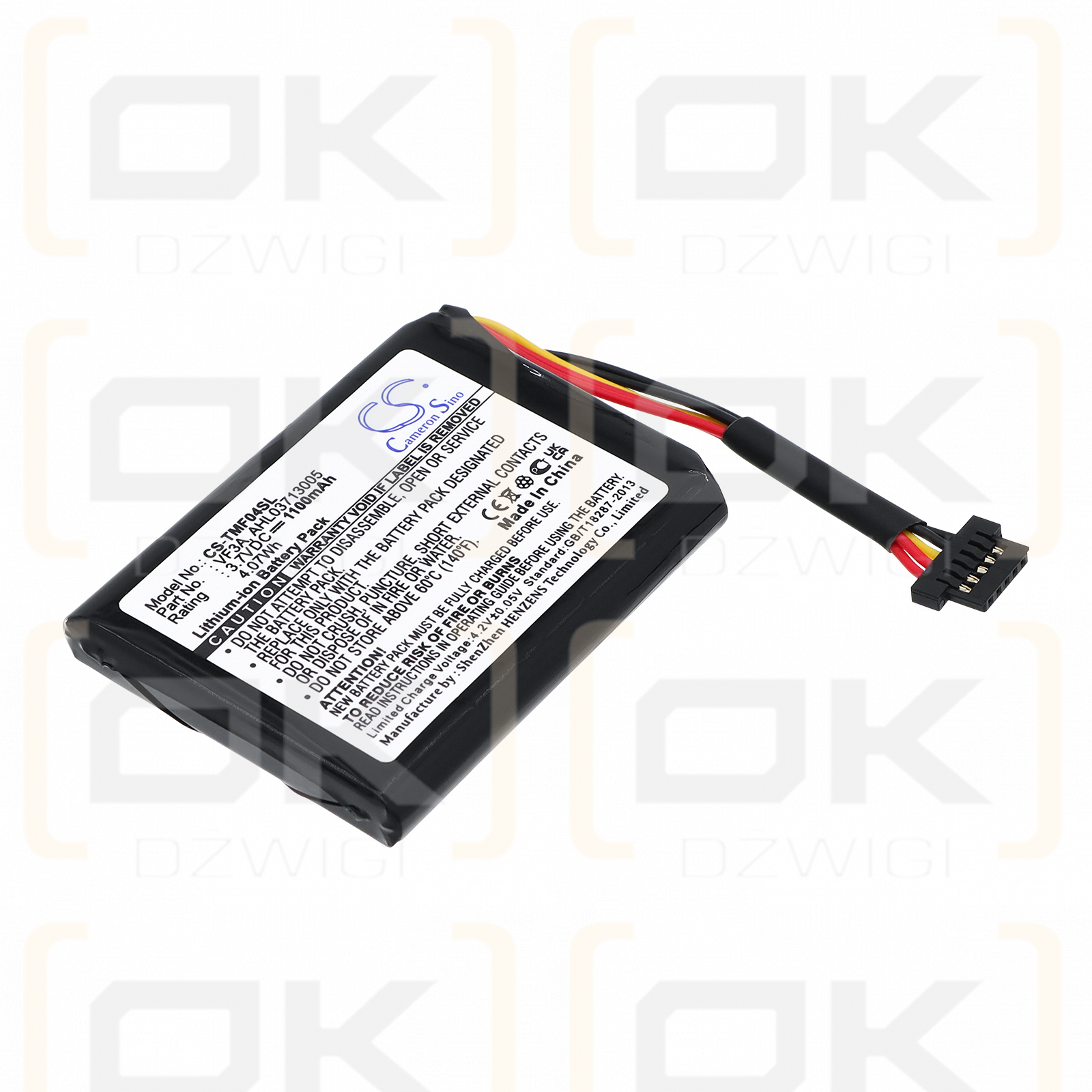 TomTom XL 340TM LIVE / VF3A 1100 mAh Li-ion 3.7 V (Cameron Sino)