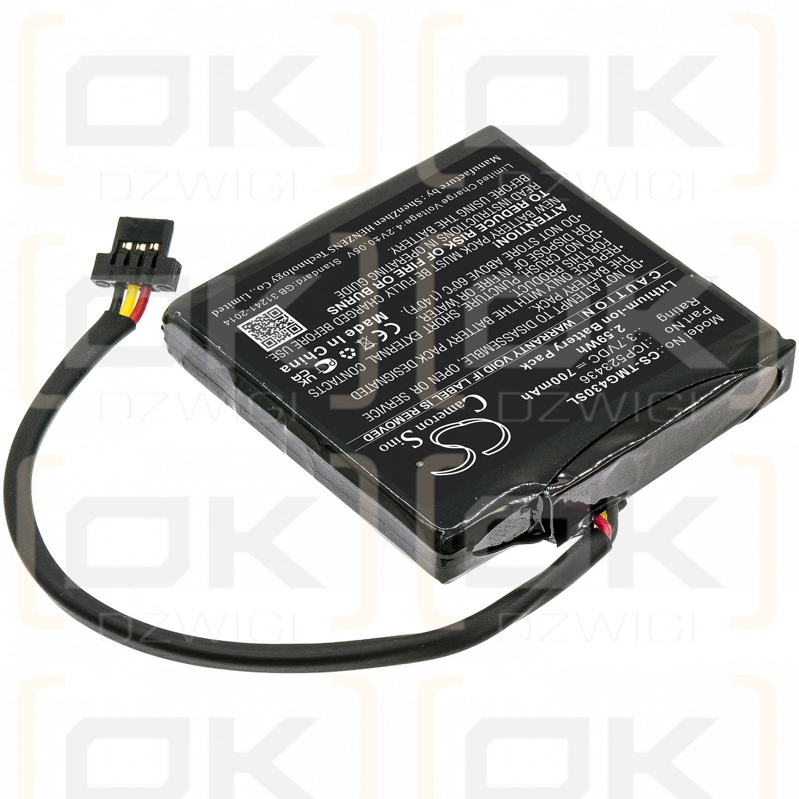 TomTom 4FB40 / ICP523436 700mAh Li-ion 3.7V (Cameron Sino)