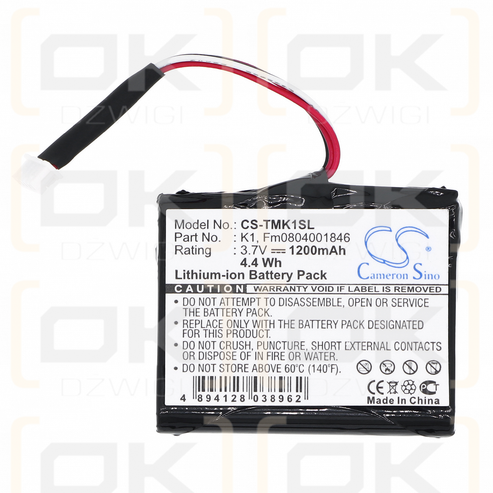 TomTom One XL HD Traffic / K1 1200 mAh Li-ion 3.7 V (Cameron Sino)