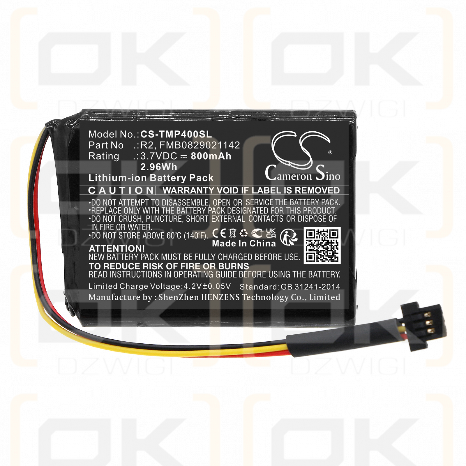 TomTom XL 335SE / R2 800mAh Li-ion 3.7V (Cameron Sino)