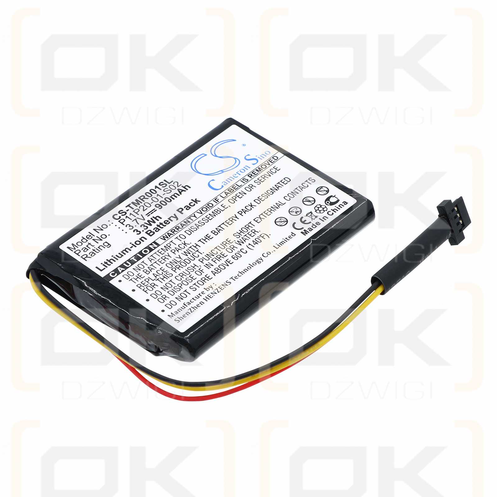 TomTom XXL 550TM / P11P20-01-S02 900 mAh Li-ion 3,7 V (Cameron Sino)